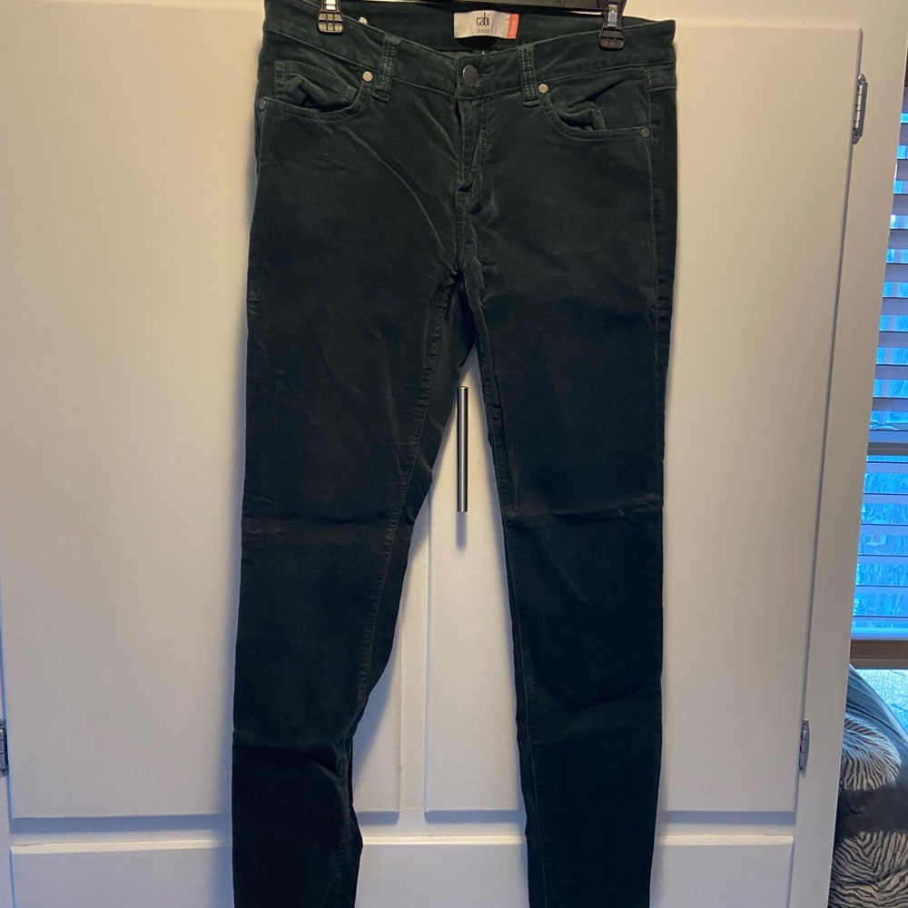 CAbi Dark Green Corduroy Jeans